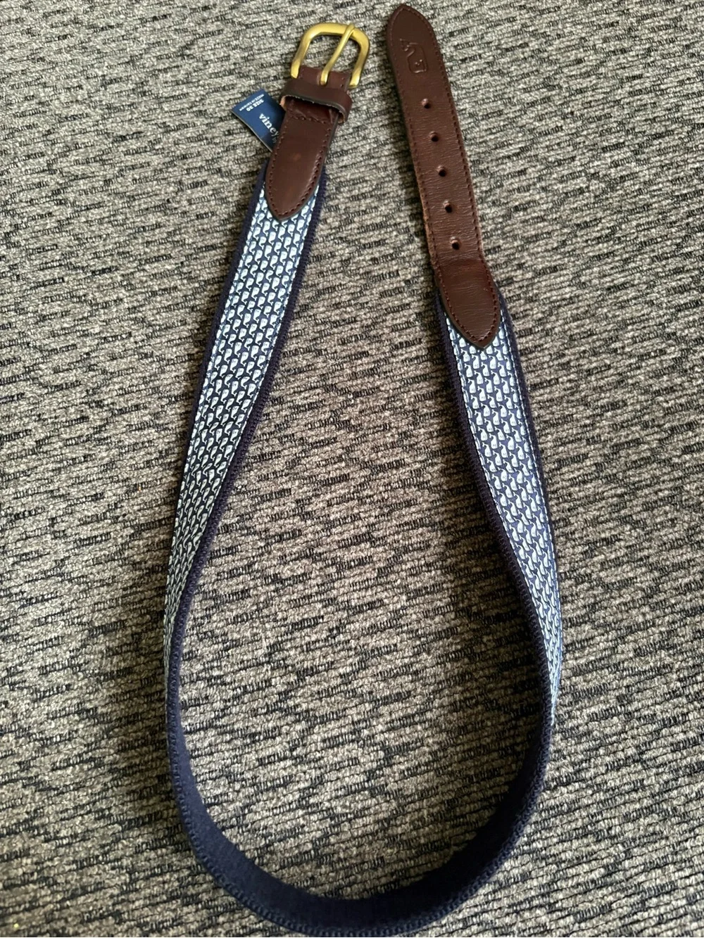 Vineyard Vines Boy’s Whale Canvas Club Belt Size 30